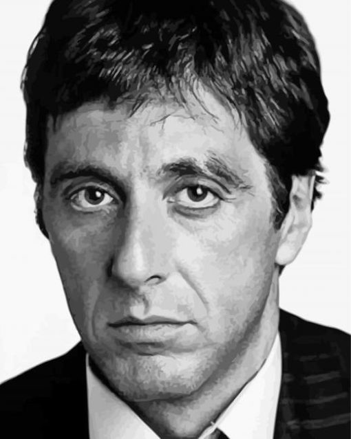 Young Al Pacino Scarface paint by number