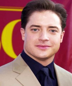 Young Brendan Fraser paint by number