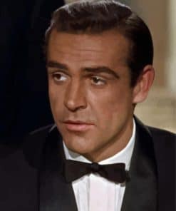 Young Sean Connery Actor paint by number