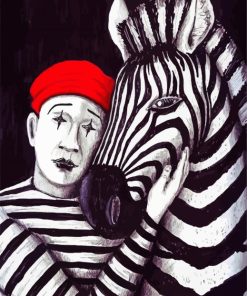 Zebra And Mime paint by number