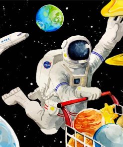 Astronaut Nasa paint by number