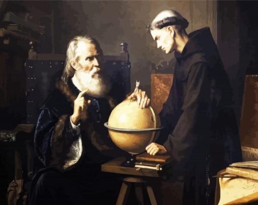Astronomer Galileo Galilei paint by number