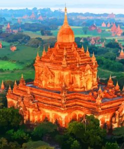 Bagan Myanmar Dhammayangyi Temple paint by number