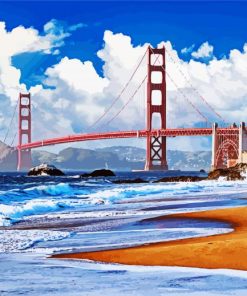 Baker Beach In San Francisco paint by number