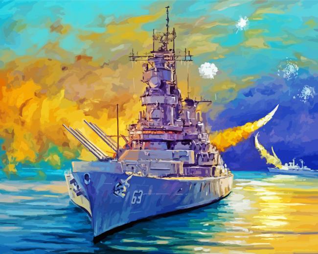 Battleship Art paint by number