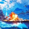 Battleships In War paint by number