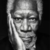 Black And White Morgan Freeman paint by number