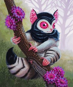 Blood Eyed Lemur paint by numbers