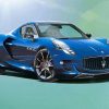 Blue Luxury Maserati Car paint by number