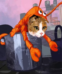 Cat And Lobster Art paint by number