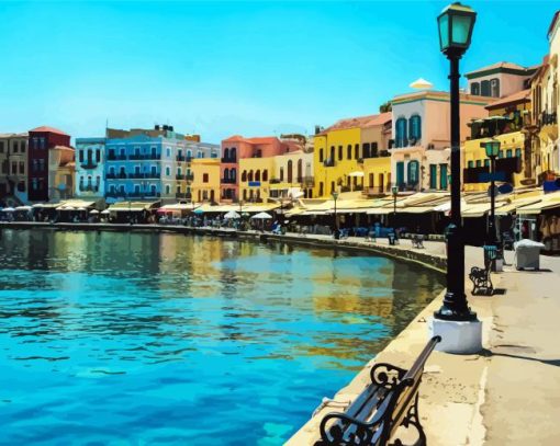 Chania Crete paint by number