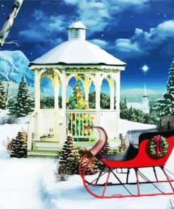 Christmas Gazebo paint by numbers