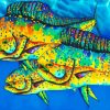 Colorful Mahi Mahi Fish paint by number