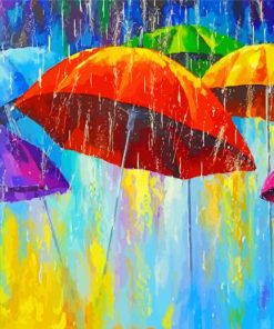Colorful Umbrellas paint by number