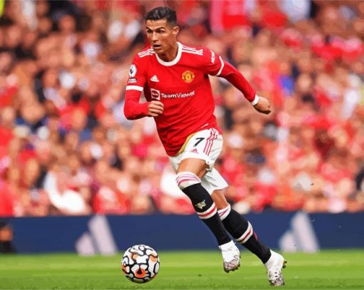 Cristiano Ronaldo Man United paint by number