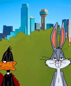 Daffy Duck And Bugs Bunny paint by number