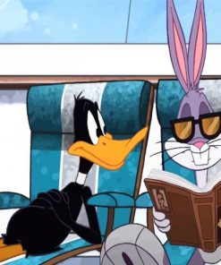 Daffy Duck And Bugs Bunny On Trip paint by number