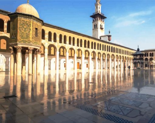 Damascus The Umayyad Mosque paint by number