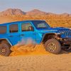 Desert Jeep Wrangler paint by number