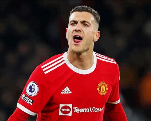 Diogo Dalot Man United paint by number