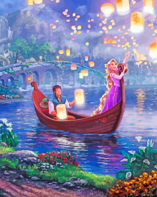 Pascal and Rapunzel - Paint By Numbers - Painting By Numbers