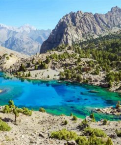 Fann Mountains Tajikistan paint by number