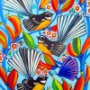 Fantails Birds Art paint by number