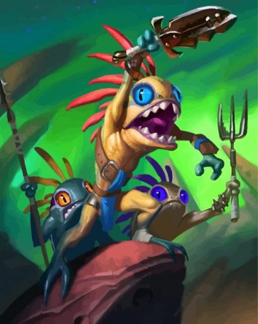 Fantasy Murloc Anime paint by number