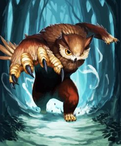 Fantasy Owlbear paint by number