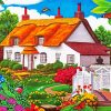Floral House paint by number