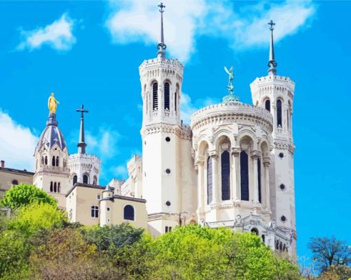 France Lyon Notre Dame Fourviere paint by number
