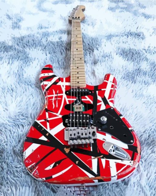 Frankenstrat Guitar paint by number