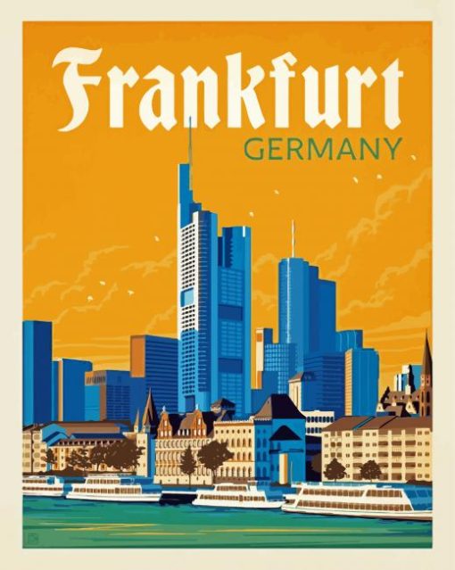 Frankfurt Germany Poster paint by number