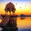 Gadisar Lake Indian At Sunset paint by number