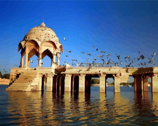 Gadisar Lake India paint by number