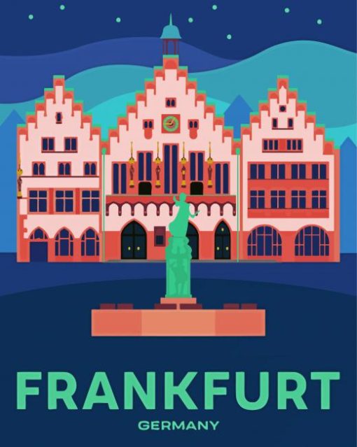 Germany Frankfurt City Poster paint by number