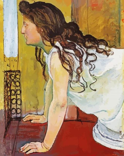 Girl At The Window Hodler Art paint by number