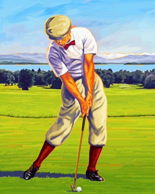 Golf Player paint by number