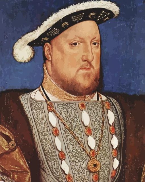 Hans Holbein The Younger Portrait Of Henry Viii king paint by number