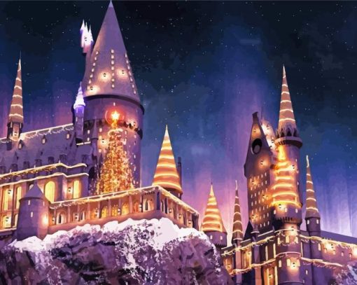 Harry Potter Hogwarts Castle paint by number