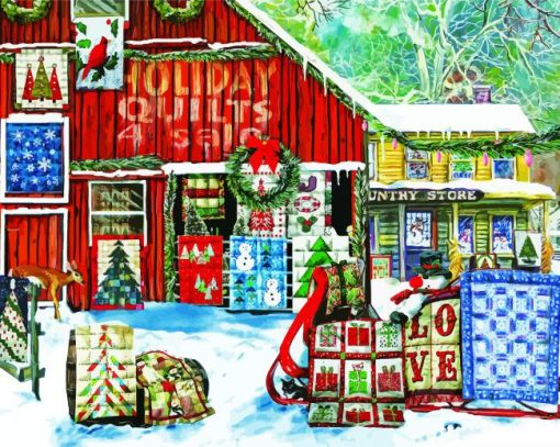 Holiday Quilts paint by number