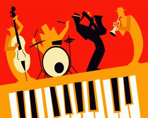 Illustration Latin Jazz paint by number