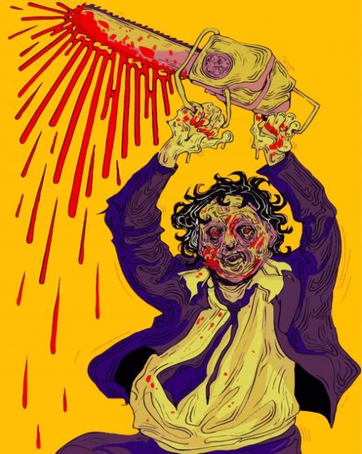 Illustration Leatherface Jackson paint by numbers
