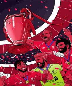 Illustration Liverpool Players paint by numbers
