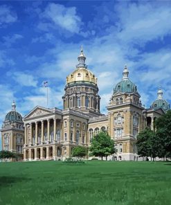 Iowa State Capital paint by numbers