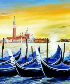 Italy Venice Gondolas Art paint by number