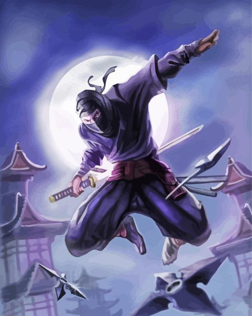 Japanese Ninja Assassin paint by number