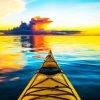 Kayaking At Sunset Lake paint by number