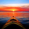 Kayaking At Sunset paint by number