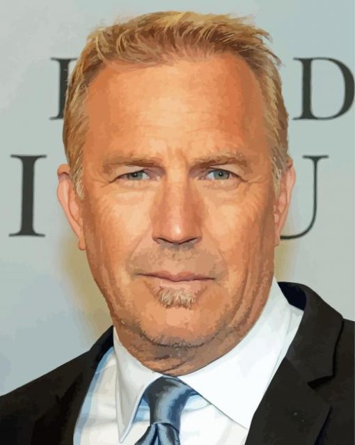 Kevin Costner paint by number